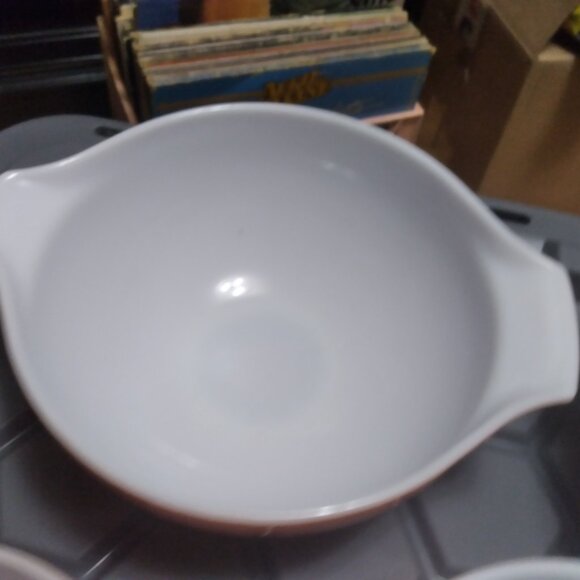 Vintage Pyrex Autumn Harvest Wheat Cinderella Nesting Mixing Bowl Set Of 4 - Picture 6 of 8